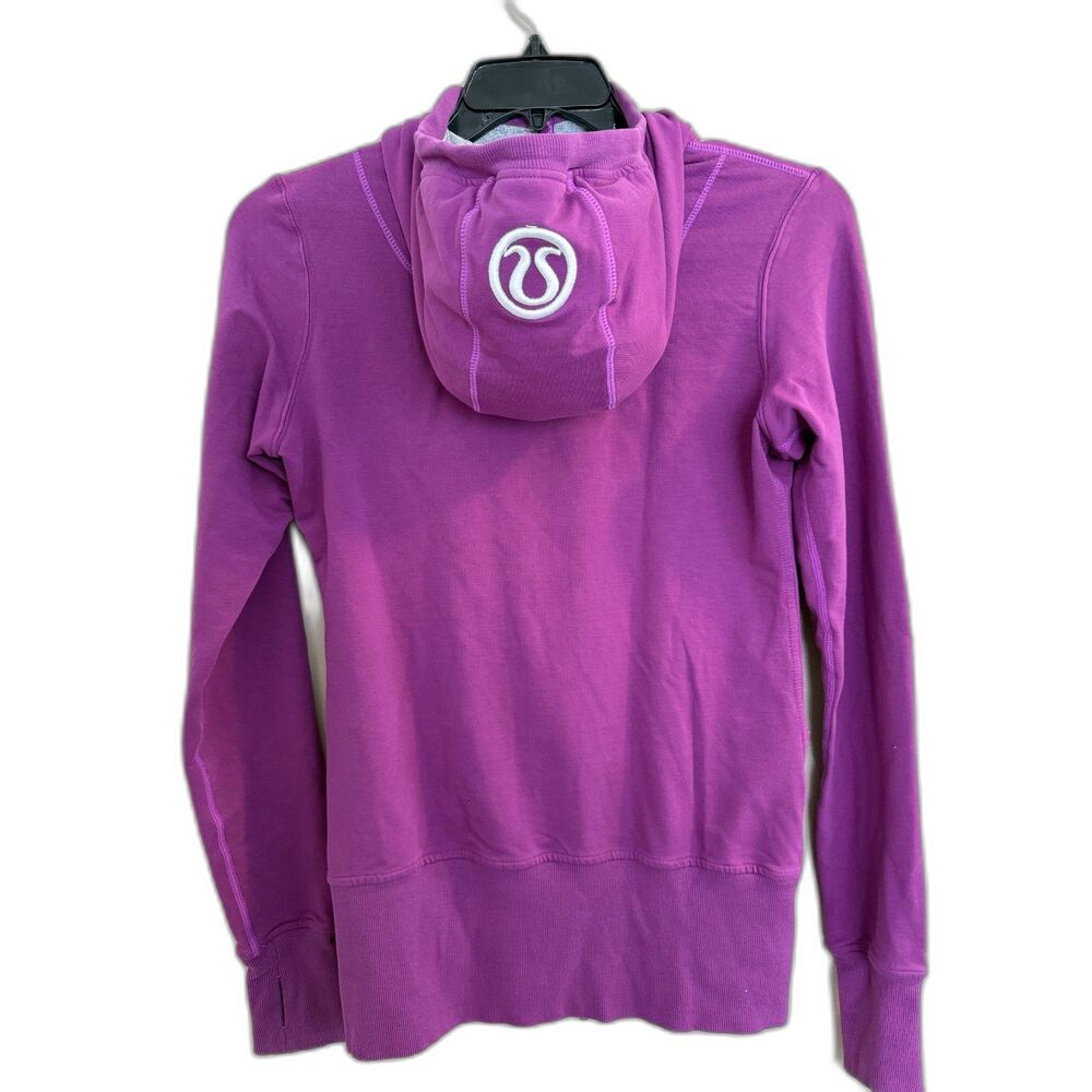 Lululemon Scuba Full-Zip Hoodie – Purple (Size 10) - Picture 3 of 8